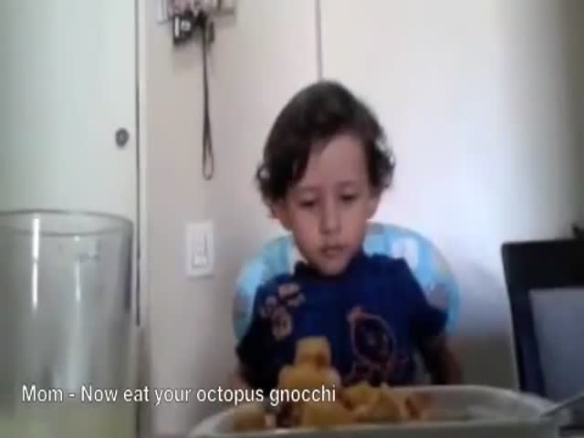 Adorable Kid Explains Why He Doesn’t Want to Eat Octopus 