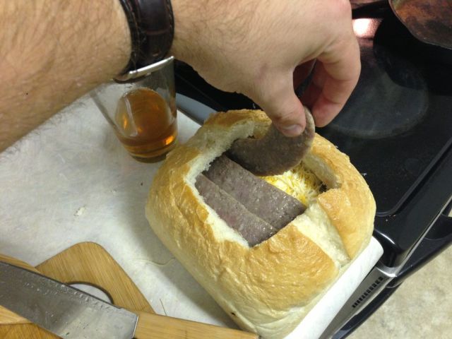 Gigantic Homemade Squished Sandwich