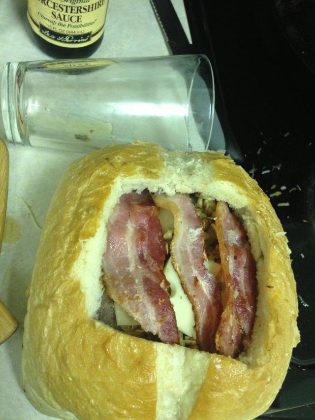 Gigantic Homemade Squished Sandwich