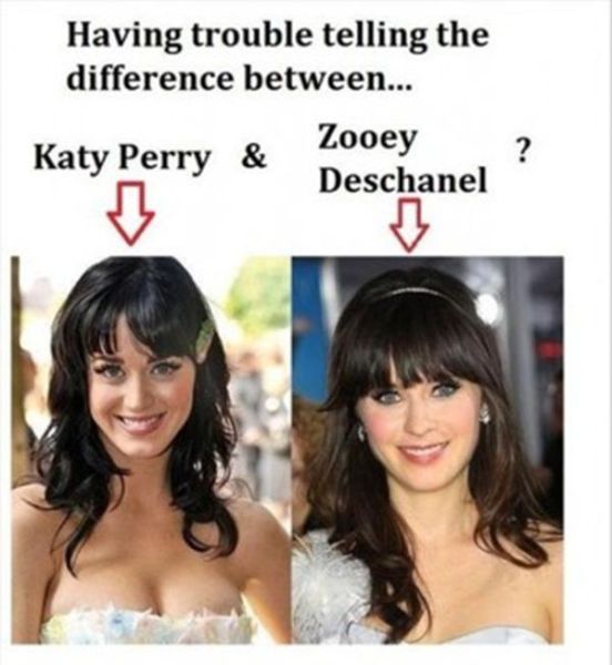 One Easy Trick for Telling the Difference between Katy Perry and Zooey Deschanel