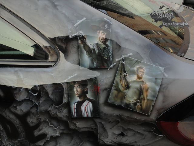 This Incredible “The Walking Dead” Car Mural Is One-of-a-kind