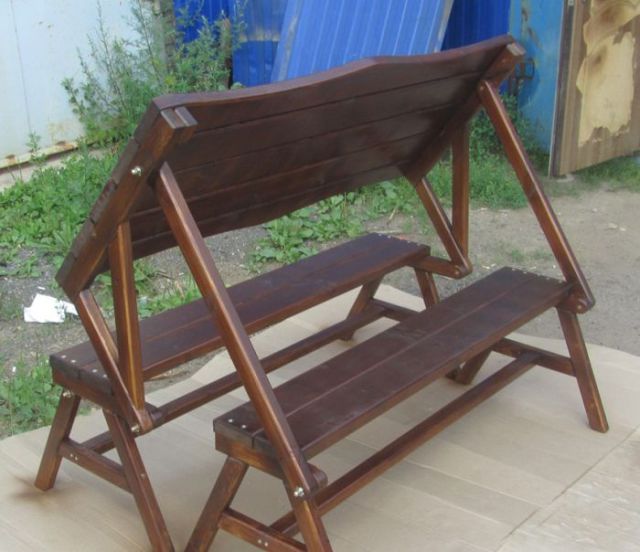 A Nifty Home Built Bench-Table in One