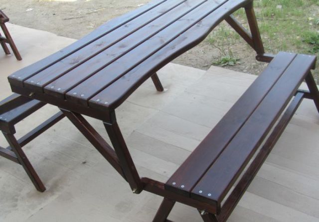 A Nifty Home Built Bench-Table in One