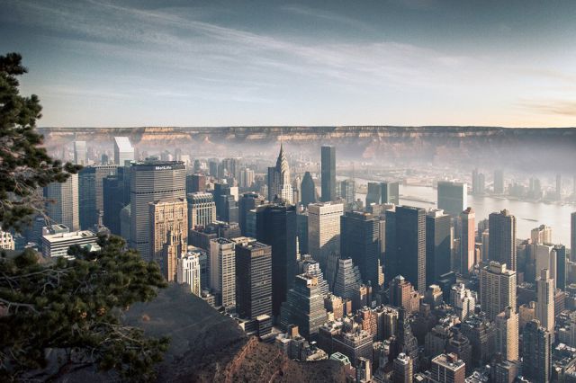 What Manhattan Would Look Like if It Was in the Grand Canyon