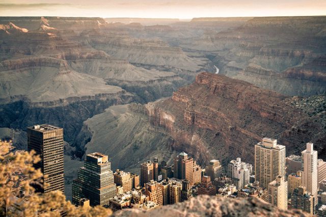 What Manhattan Would Look Like if It Was in the Grand Canyon