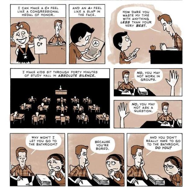 Humorous Comic Strip About Life as a Teacher