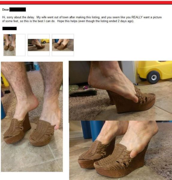 Women Selling Shoes Online Gets Some Help from Her Husband