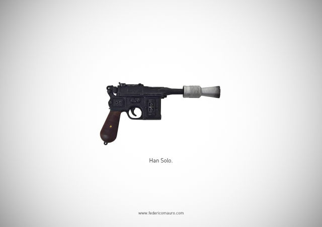 An Assortment of Guns That Represent Great Movie Characters