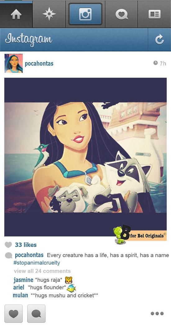 Instagram in the World of Disney Princesses