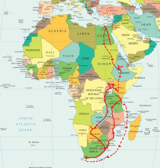 Traveling across Africa