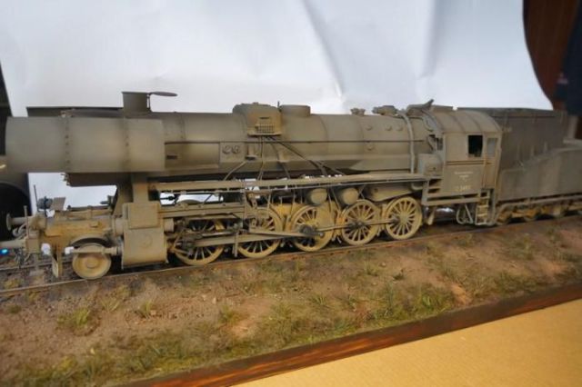 A Small Replica Model of the German War Train Locomotive BR-52