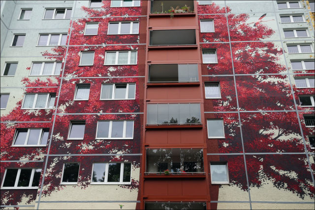 A Cool and Creative One-of-a-kind Painted Apartment Building