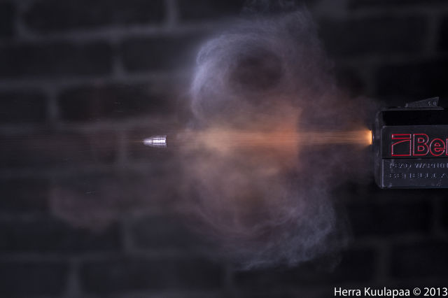 Awesome Stills of a Gun Shot Travelling in Slow Motion