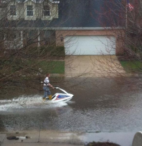 People Looking at the Bright Side of Flooding…