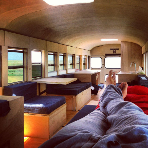 A Cool School Bus Conversion into a Fully-Functional Mobile Home