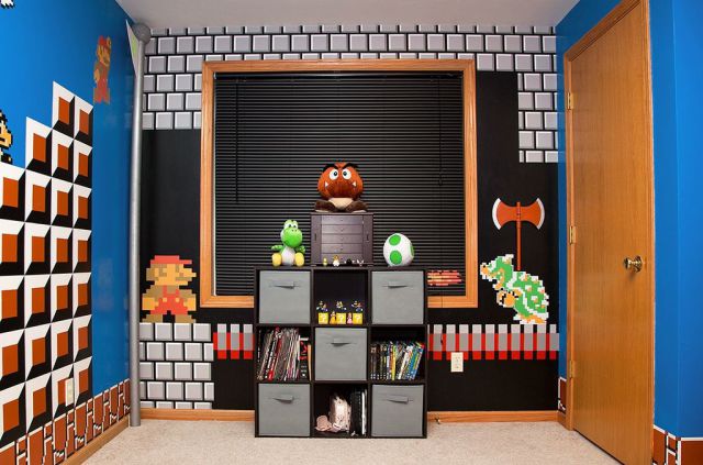 Totally Awesome Mario-Themed Bedroom for Daughter