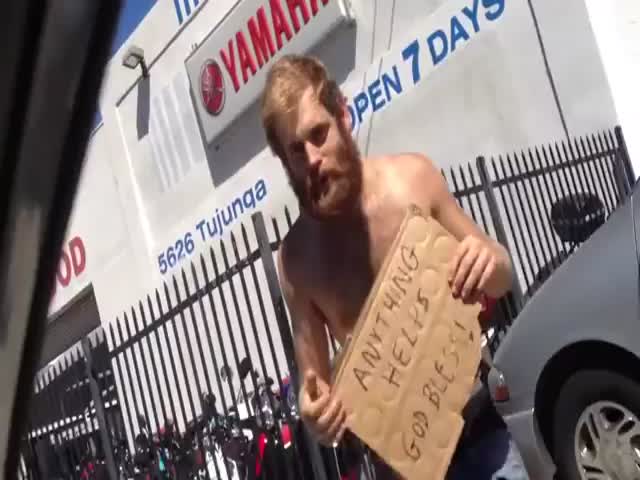 Homeless Man Does Breaking Bad Impressions for Food 
