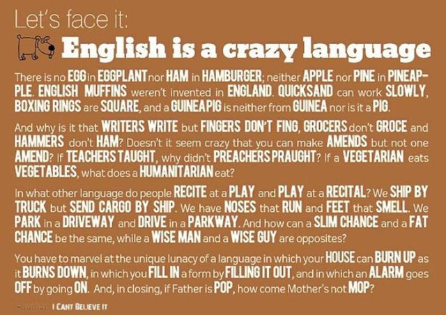 The Curious Case of the English Language