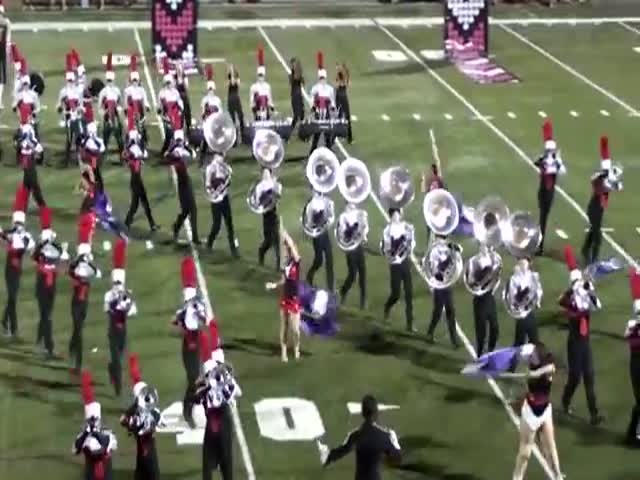 Massive Marching Band Fail during Halftime Game 