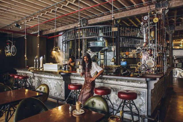 Stylish Steampunk Inspired Coffee Café in South Africa