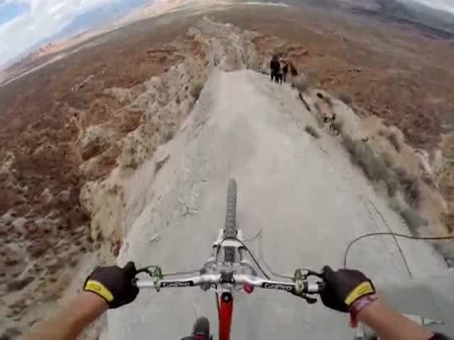 Insane Mountain Bike Backflip over 72ft-Long Canyon Gap 