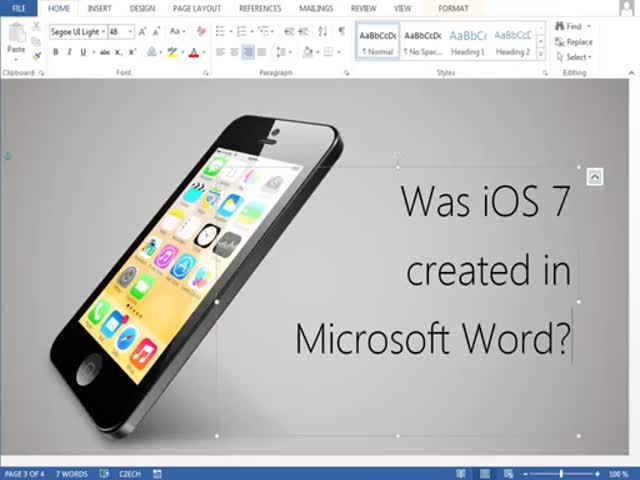 Was iOS 7 Created in MS Word? 