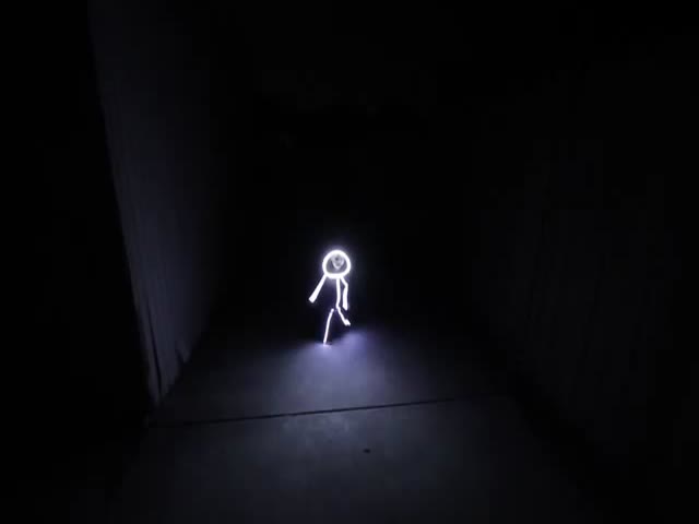 Father Builds Kickass LED Stickman Costume for His Daughter 