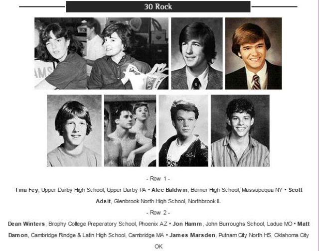 Grouped Yearbook Photos of the Co-Stars of TV Shows