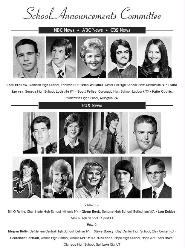 Grouped Yearbook Photos of the Co-Stars of TV Shows