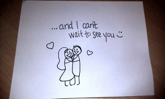 A Sweet Welcome Home Cartoon from a Loving Wife