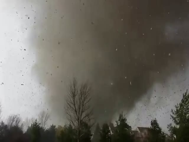 Intense Footage from Inside a House Being Destroyed by a Tornado 