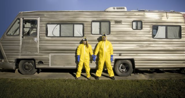 Quirky “Breaking Bad” Themed Engagement Photoshoot