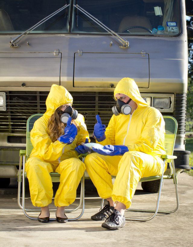 Quirky “Breaking Bad” Themed Engagement Photoshoot