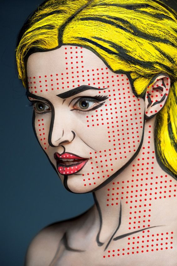 Amazing Makeup Work Changes People into 2D Prints