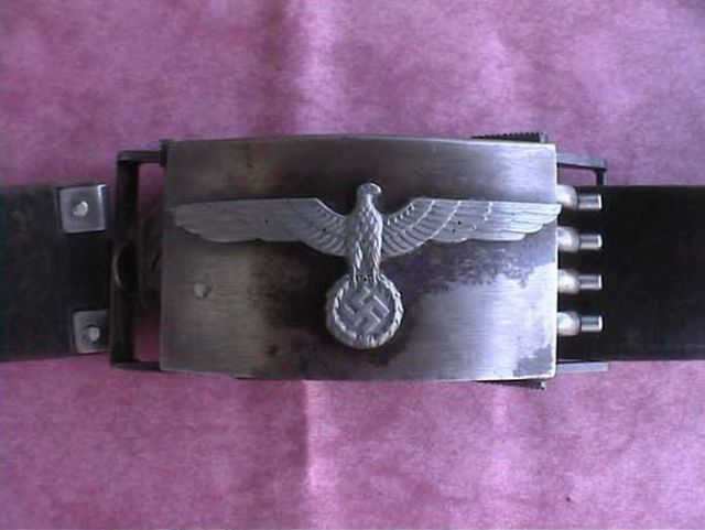 A Vintage SS Officer’s Gun Belt and Gun
