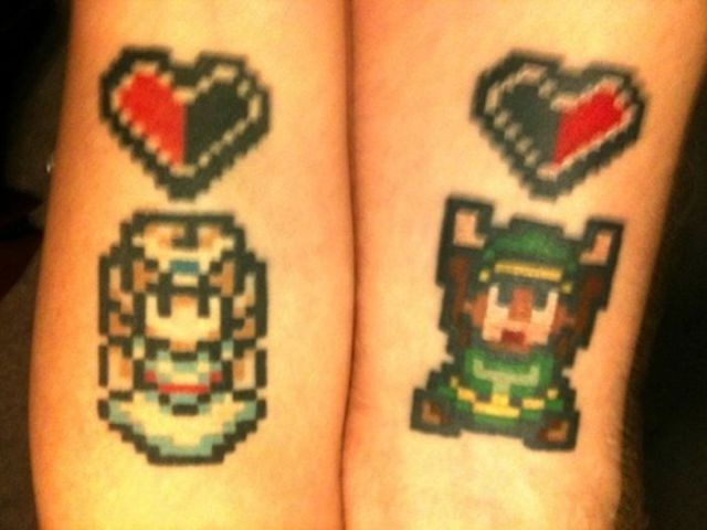 Fun and Peculiar Pixelated Tattoo Art