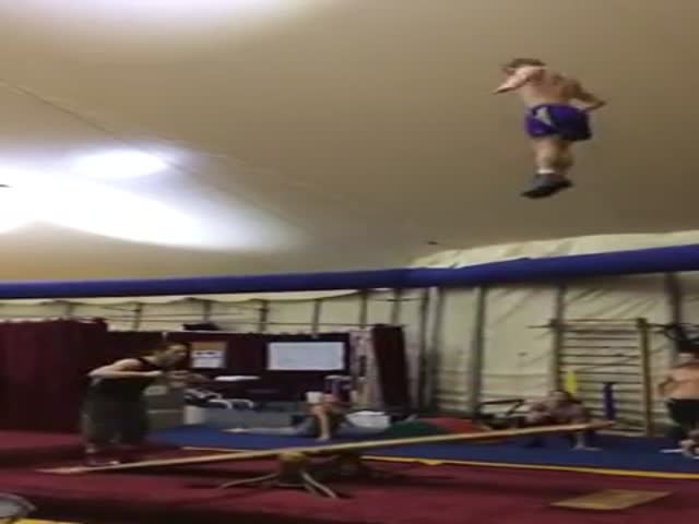 Insane Acrobatic Teeterboard Training 