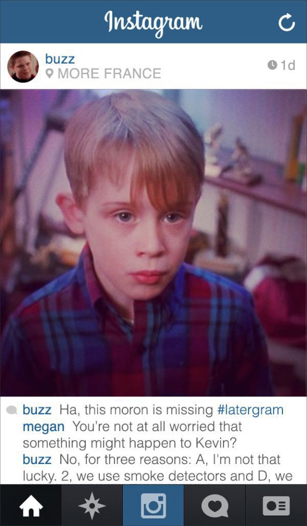 What “Home Alone’s” Buzz would Post on Instagram