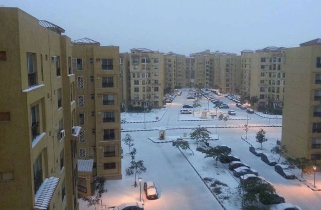 First Snow in Egypt for Over a Century