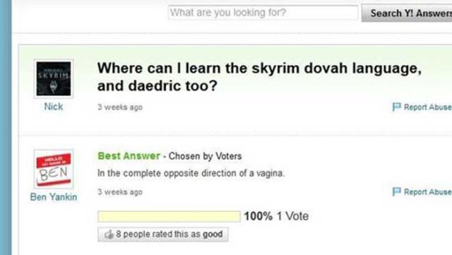 The Dumbest Answers Ever Posted on Yahoo