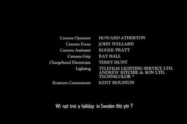 The Most Amusing Movie Credits