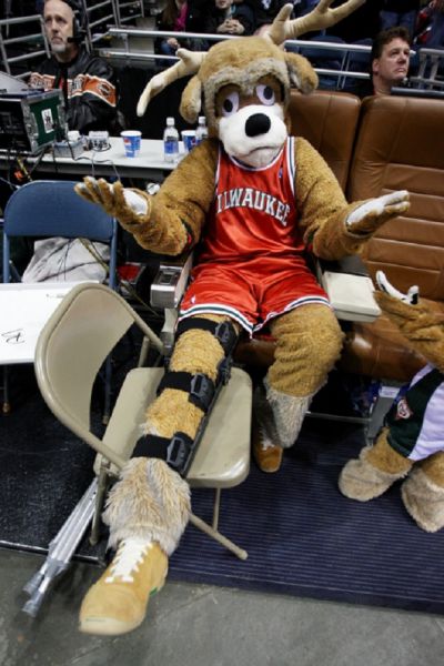 Mascots Caught in the Wrong Position