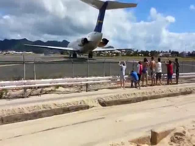 Sand Blasted by a Plane 