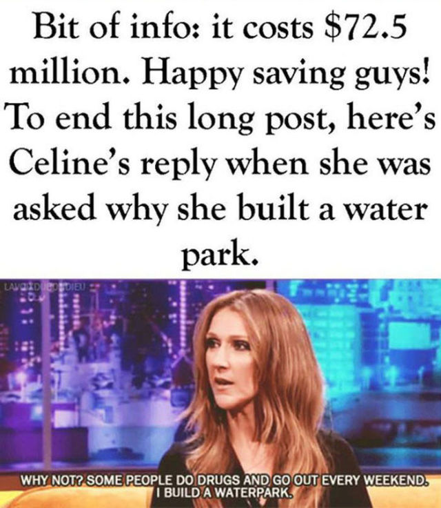 An Inside Look at Celine Dion’s Private Water Park