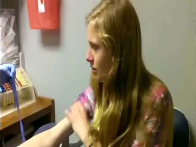 Girl Fears Needles but Has to Go through a Blood Test 
