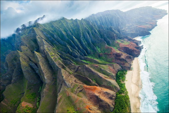 A Scenic Aerial View of the Hawaiian Islands