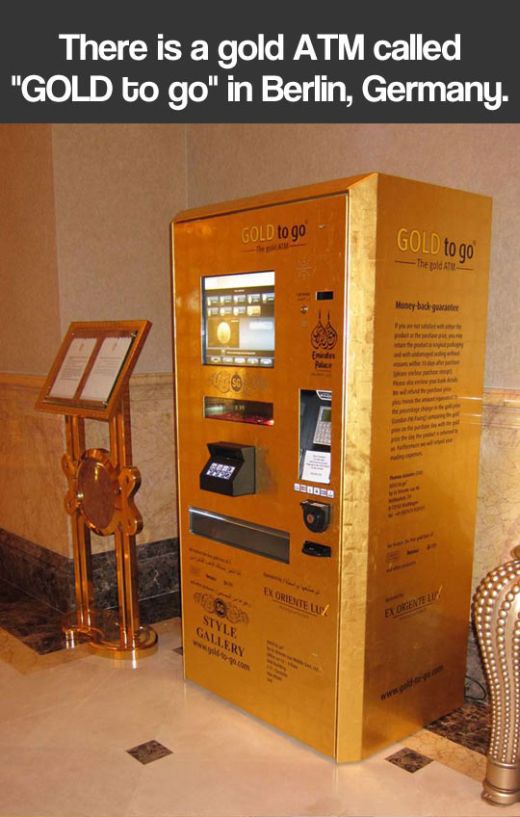 The “Gold to Go” ATM in Galeries