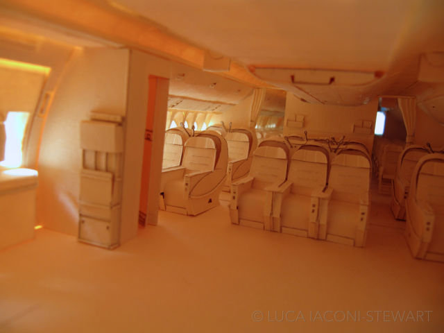 A Scale Boeing Airplane Made Entirely Out of Paper