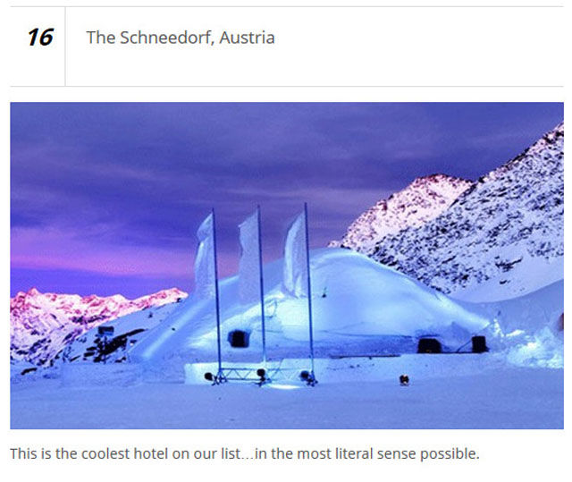 Some of the Most Outrageous One-of-a-kind Hotels Worldwide