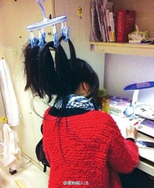 Chinese Students Use This Bizarre Trick to Stay Awake while Studying